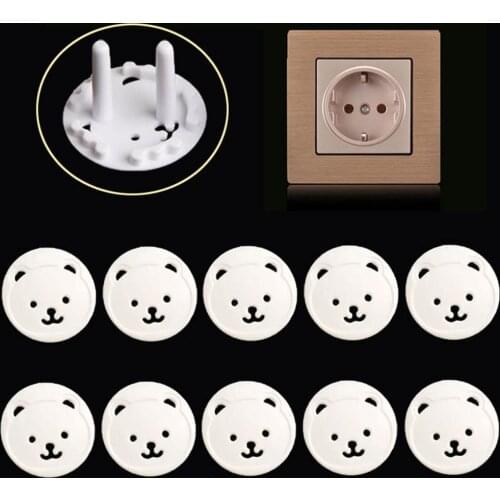 10Pcs Child Safety EU Power Socket Cover Kids Baby Proof Electrical Outlet Plug Protector Cap