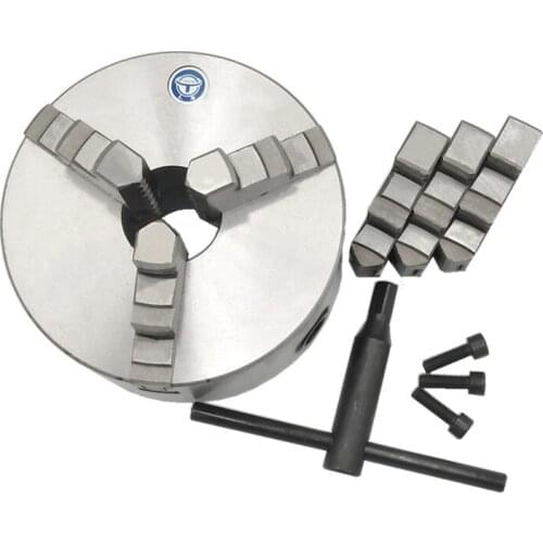 3in 3 jaw chuck for lathe K11-80 80mm chuck with Wrench and Screws Hardened Stee