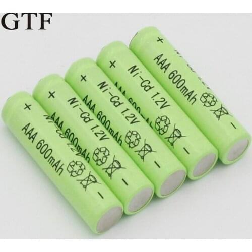 Batteria GTF 5 pcs AAA 600 MAH Ni-MH rechargeable battery battery battery for remote control mouse wireless battery cells