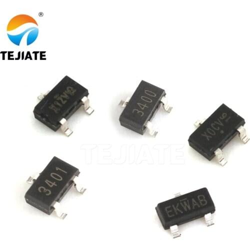 50PCS MOSFET AO3400 AO3401/2N7002/S12301DS N Channel MOSFET SOT23 IRLML6402TRPBF