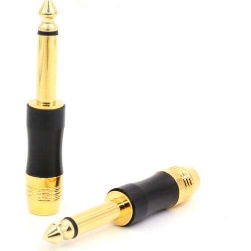 Audio B603G hi End copper 6.5mm 1/4" MONO JACK PLUG connector 5U Gold plated for soldering
