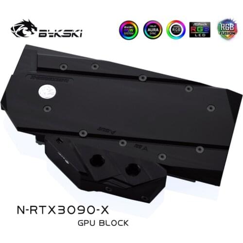 Bykski Water POM Block use for nVIDIA RTX3080 3090 Reference Edition GPU Card / Copper Block / Backplate