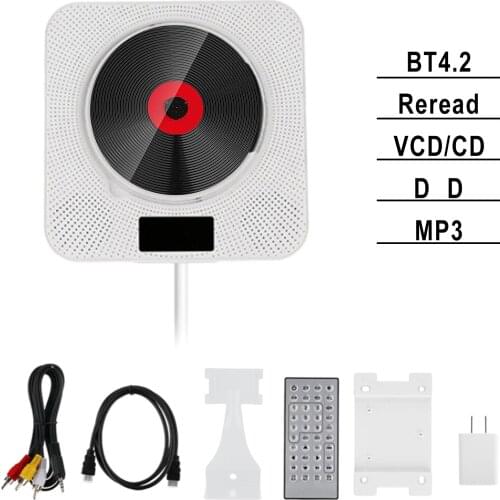 Bluetooth CD Music Player Wall Mounted FM Radio Remote Control JP Plug