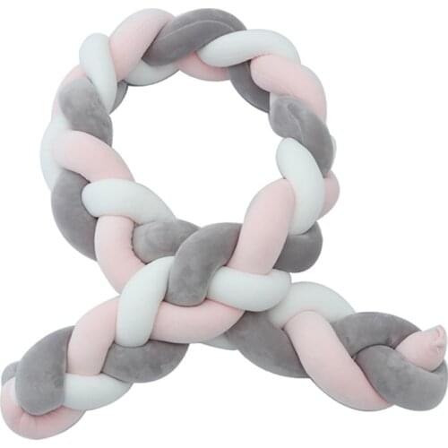 Baby Cushion Bumpers for stroller Newborn Crib Weaving Cushion Cradle Safety Protection toddler Room Popular Decor 200cm YYJ015