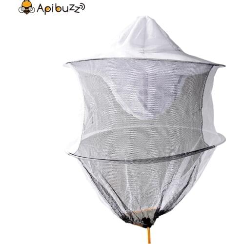 Double Layer White Bee Keeping Hat Veil Apiculture Fishing Mosquito Mask Beekeeping Tools Equipment Supplies