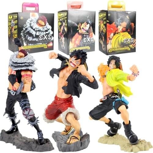 Action Figures Monkey D Luffy Portgas Ace Charlotte Katakuri Scultures Anime Model Toys