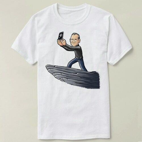 GEEK Programmer Steve Jobs Phone King Tee Short Sleeve Cotton T-shirt Women and Men