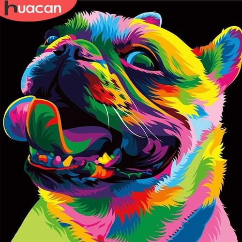 HUACAN DIY Diamond Painting Full Square/Round Dog Diamond Art Embroidery Animal Home Decor Gift