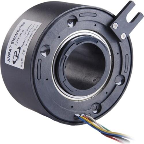 JP Through Bore Slip Ring 38mm Hole Power Precious Metal Contact Rotary Joint 6 Wire 5A Per Wire