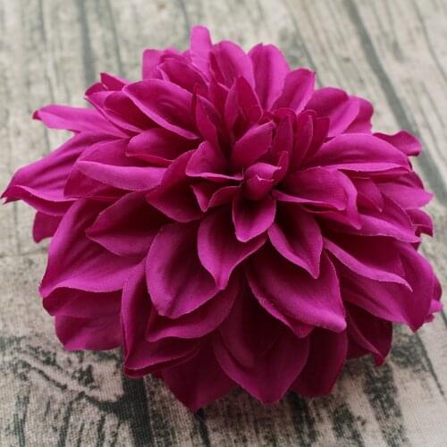 Red purple orange champagn white pink) 15cm large silk flower heads artificial dahlia heads to make door wreath or flower wall