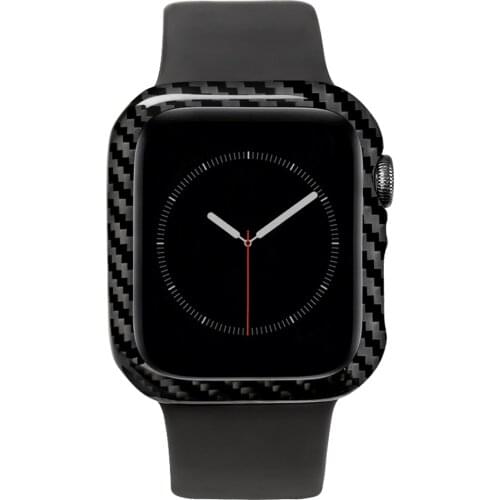 MCASE 2019 Luxury Ultra Thin Real Carbon Fiber for Apple Watch Series 4 40mm Slim Snug Cover Frame