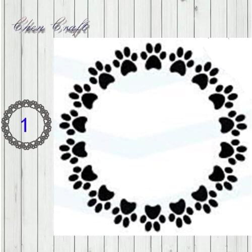 Metal Cutting Dies Dog palm and bone combination For DIY Scrapbooking Decorative Embossing Handcraft Die Cutting Template 2019