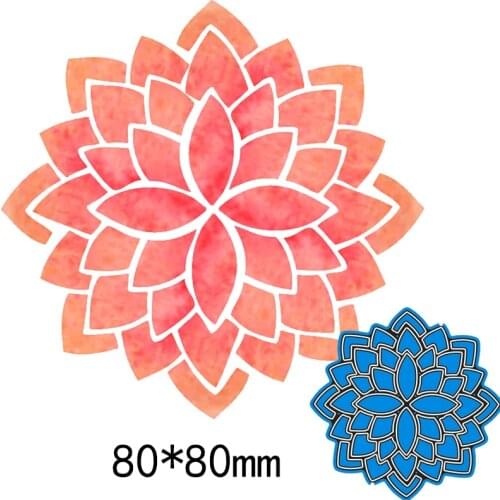 Metal Cutting Dies flowery New Scrapbook paper Decoration Embossing DIY Paper Card Craft 80*80 mm