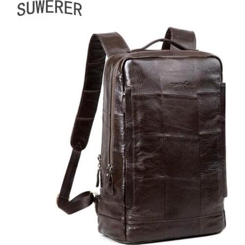 2020 New First Layer Cowhide Backpack mens leather multifunctional large capacity travel personality youth retro casual backpac