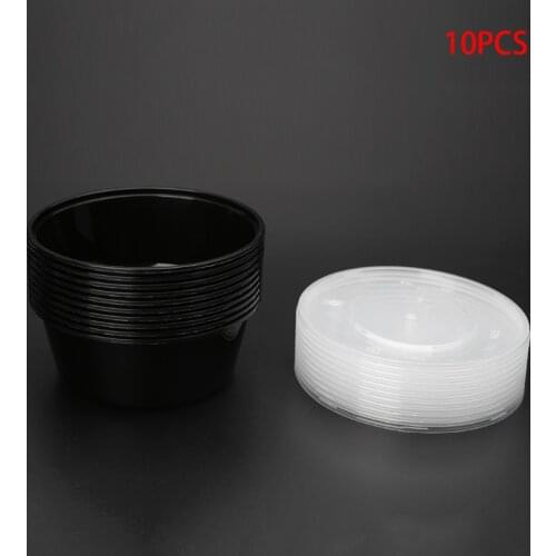 Hot Sell 10Pcs Plastic Disposable Lunch Soup Bowl Food Container Storage Box With Lids