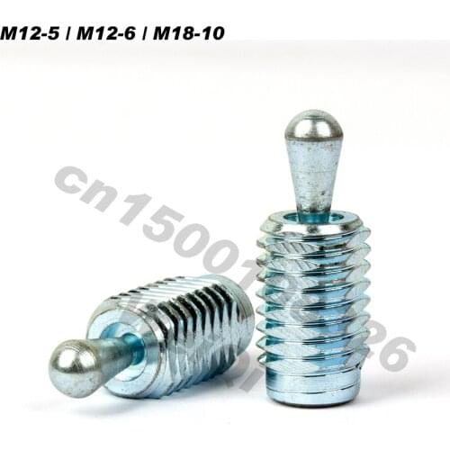 M12*1.75 Spring Plungers,locating and position pin,spring type,threaded-with pin 40N load