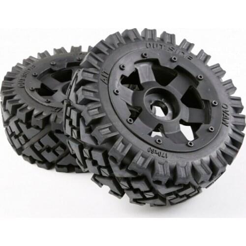 Rofun 1/5 Rc Car Front or Rear All Terrain Wheel Tire Kit Fit for 1/5 HPI ROVAN KM BAJA 5B Ss Parts