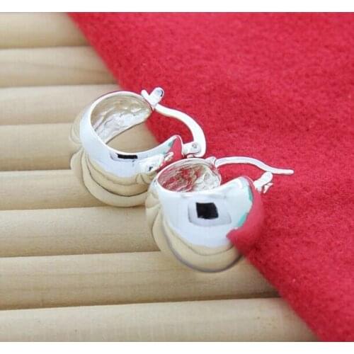 Personality Super Big Circles Hoop Earrings For Women Fashion 925 Silver colorJewelry Bijoux Trendy Statement Earrings #11