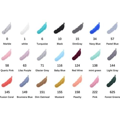 Silicone feather beads