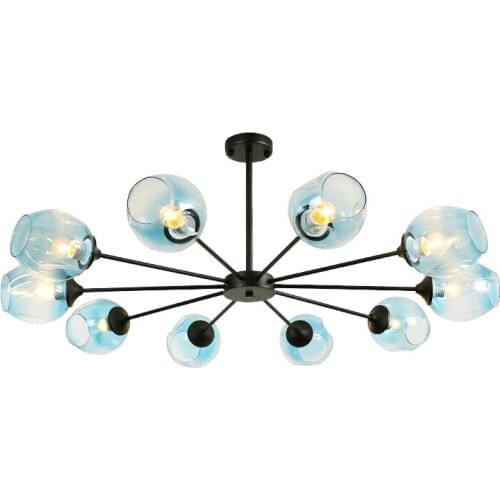 Nordic Hanging Lamp Living Room Modern led Chandelier Bedroom Restaurant Blown Glass Chandelier gold ledModern Lighting 110-265V