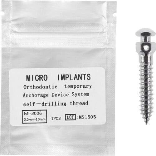 Dental Micro Implants Screw Self Drilling Thread Orthodontic Anchorage Screws Titanium Matching Tool
