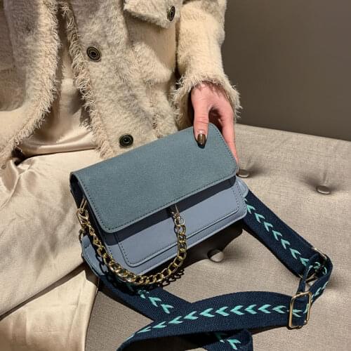 Shoulder Bag Crossbody Bags for Women Luxury Chain Women Bag Handbag Purse All-match Wide Shoulder Strap Fashion New PU Leather