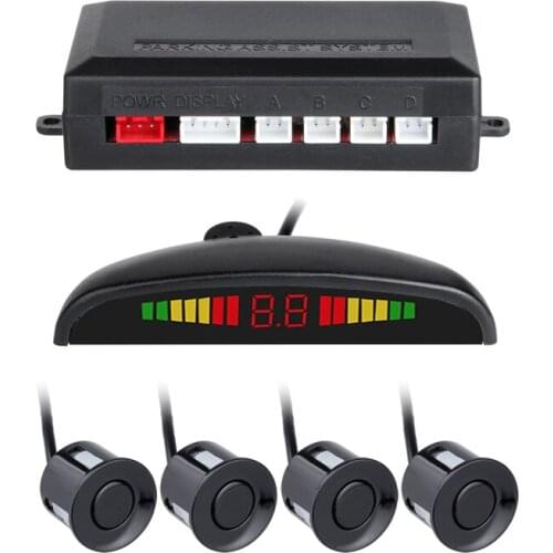 LED Display 4 Sensors 12V LED Car Parking Sensor Monitor Auto Reverse Backup Radar Detector System sensor de estacionamento