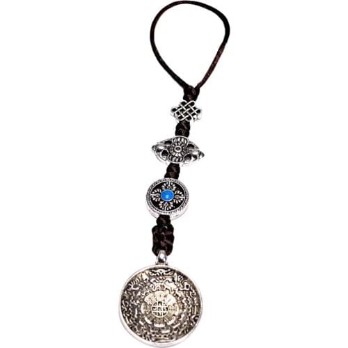 Tibetan Shamans Buddhism Eight-Trigrams Mirror Amulet Pendant