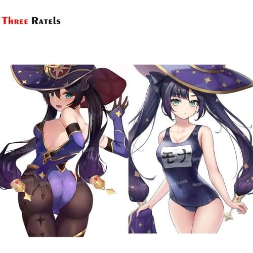 Three Ratels A247 Mona Genshin Impact Hot Game Stickers Funny Waterproof Skateboard Luggage Guitar Laptop Cartoon Decal