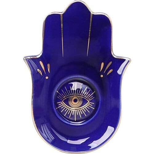 1Pc Jewelry Tray Ceramic Storage Holder Small Storage Plate Jewelry Case Decor