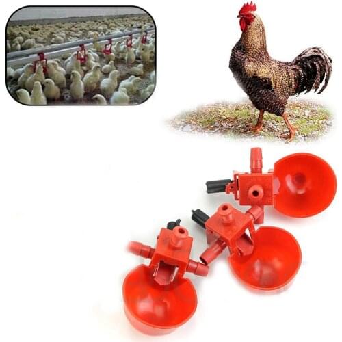 10PCS Chicken Waterer Hens Quail Birds Drinking Bowls Poultry Water Drinking Cups Automatic Drinker Poultry Birds Water Bowl