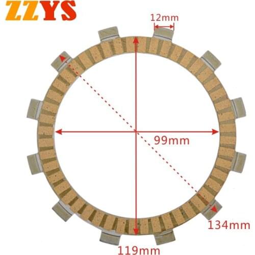 134X119X99X3mm 250CC Motorcycle Paper based Clutch Friction Plate Kit For Kawasaki Z250 2011-2013 GT250 Ninja 250 Z 250 GT 250