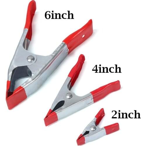 2/4/6 Inch Metal A-Shaped Spring Clip Multi-Purpose Home Use Woodworking Electrician Powerful Clamp A Clip
