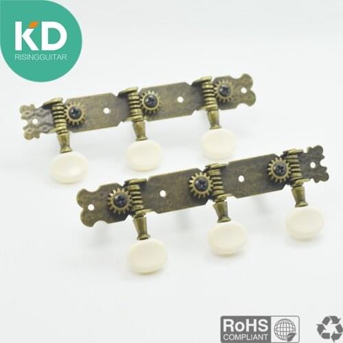 2 PCs per set Antique Bronze Classical Guitar Tuning Pegs Machine Heads Oval Button