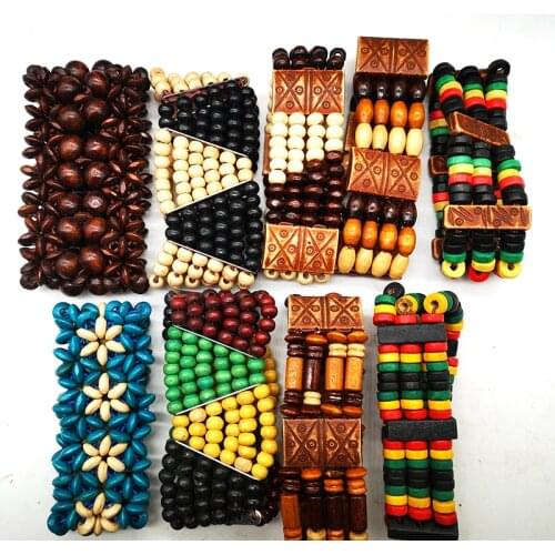 Free Shipping!! 5pcs/lot multi wooden beaded bracelets can mixed colors