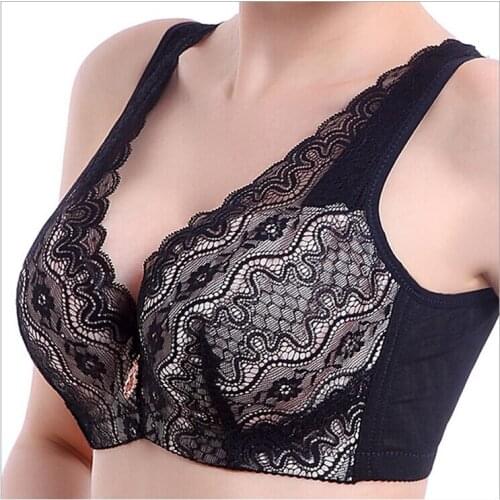 100E 100DD 100C 95E 95DD Womens Sexy Lace Vest Bras Plus Size Bralette Thin Full Cup big Size Soutien Gorge Push Up Bras C3308