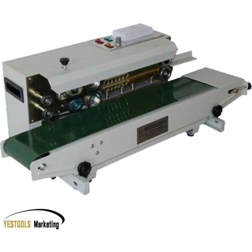 CE FR900 Automatic Horizontal Continuous Plastic Bag Band Sealing Sealer Machine