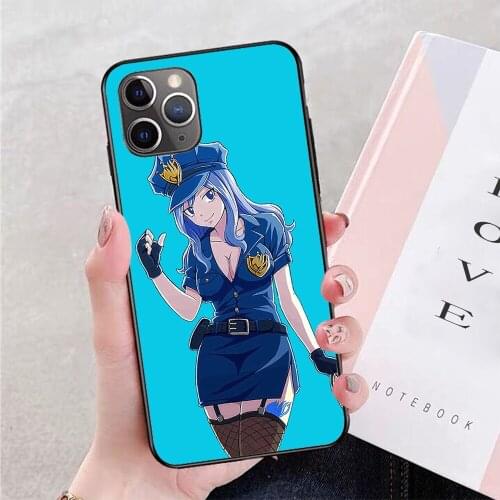 For iPhone Juvia Police Soft TPU Border Apple iPhone Case