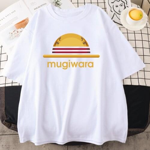 Mugiwara Hat Cartoon Printing Women Tshirts Short Sleeve TopJapanese Anime Womens T-Shirts Summer High Quality Harajuku T Shirt