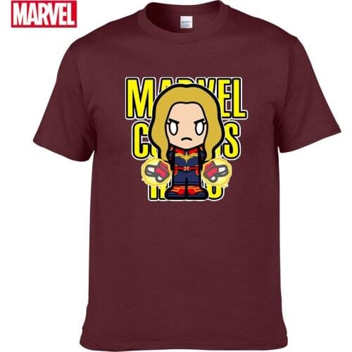 Marvel The Avengers Captain Marvel T-shirt Comfortable Breathable 100% cotton Fashion clothes for teens Summer men tshirt #139