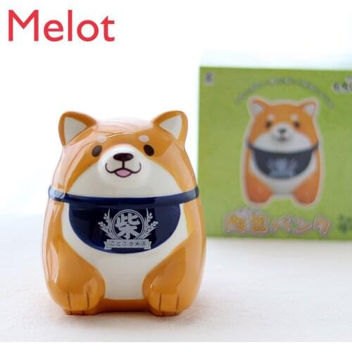 Cute Cartoon Shiba Inu Ceramic Coin Bank Home Furnishing Childrens Birthday Gifts Living Room Decoration