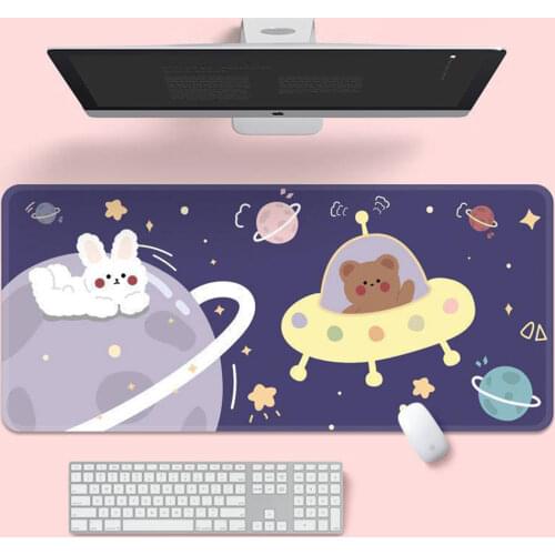 Cute Kawaii Desk Mouse Pad Super Creative INS Tide Large Game Computer Keyboard Office Long Table Mat for Teen Girls for Study