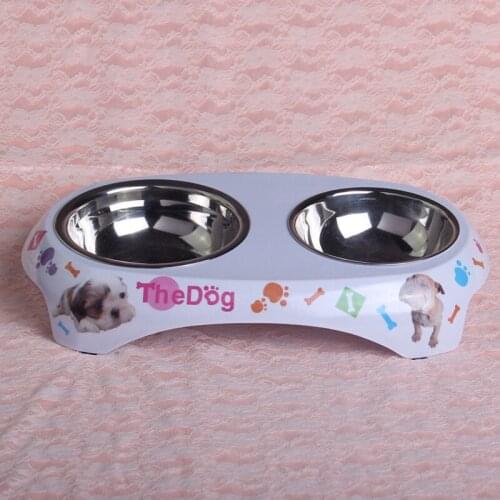 Stainless Steel Big Double Bowl Feeder Dog Drinking Easy Take Food Water Feeder Bowl Cat Foods Bowl