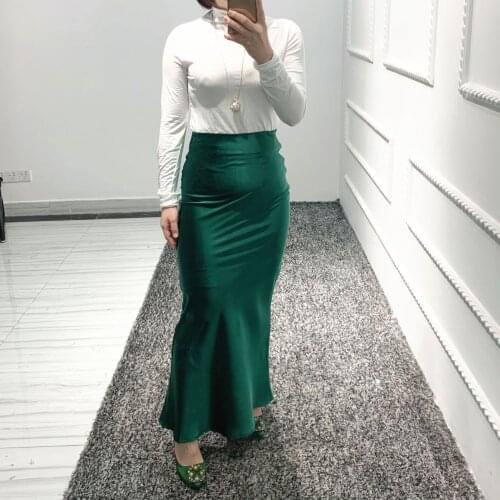 Jupes mode femme Buttocks Fishtail skirt Dubai Muslim Women Long Skirt Turkish Islamic Casual Jeans Bodycon Maxi Skirts F2698