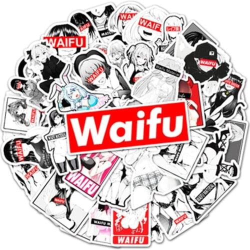 2021 Trend New Sexy Waifu Girl Graffiti Decoration Suitcase Guitar Waterproof Sticker Wholesale