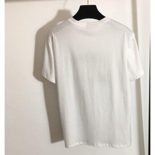 2021 New Summer Fashion Classic Arrow Blue Quicksand Print Casual Loose Round Neck Short Sleeve T-shirt Unisex F1