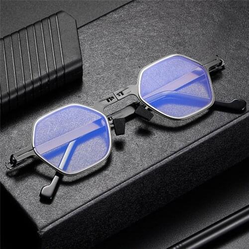 Seemfly New Folding Reading Glasses Men Women Metal Full Frame Anti-fatigue Presbyopic Hyperopia Eyeglasses Diopter+1.0 To +4.0