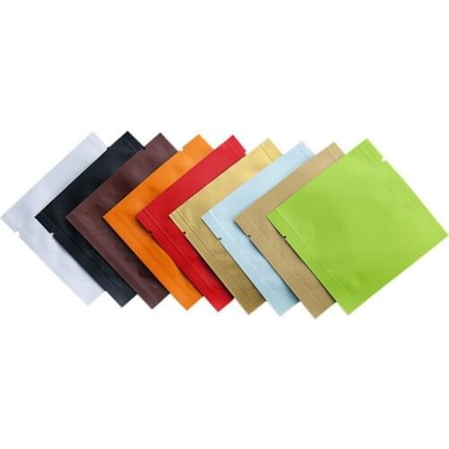 Open Top Aluminum Foil Bag Herbal Powder Packaging Bags Heat Sealing 100pcs/pack 2-10g Tea Storage Bags Pouches