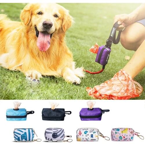 Portable Dog Poop Waste Bag Dispenser Pouch Pet Puppy Cat Pick Up Poop Bag holder Outdoor Pets Supplies Garbage Bags Organizer