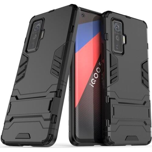Ring Stand Shockproof TPU Bumper Coque Cover For VIVO iQOO5 iQOO 3 5 Pro 5pro Neo Neo 3 5G Case Hard PC Shell